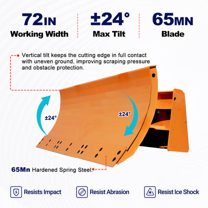 Greatbear 72" Hydraulic Snow Plow