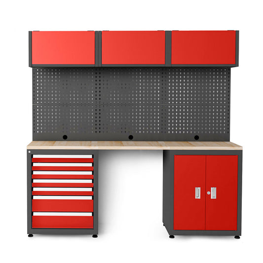 Heavy Duty Ready-to-assemble Steel Garage Storage System 108C#Color_Red