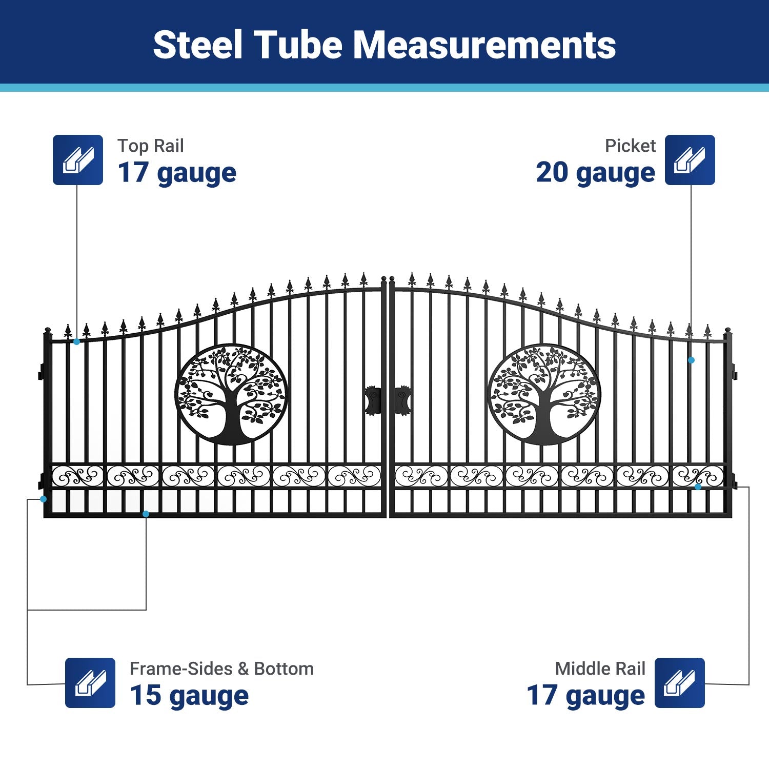 II000075 steel tube measurements