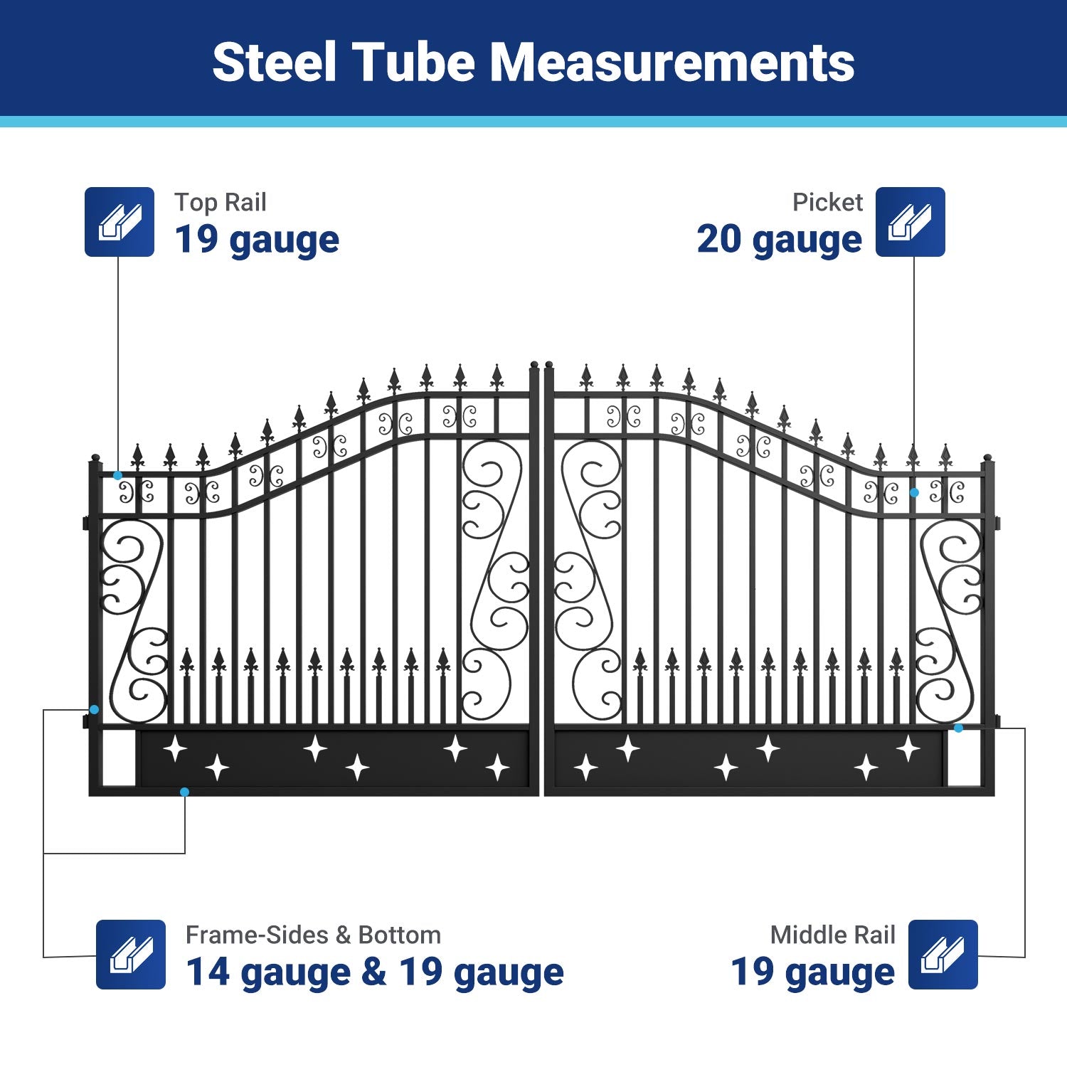 II000076 steel tube measurements