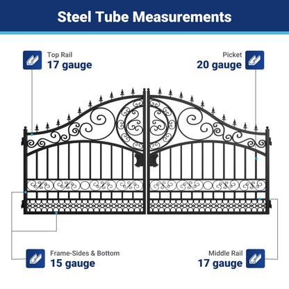 II000077 gate frame steel tube measurements