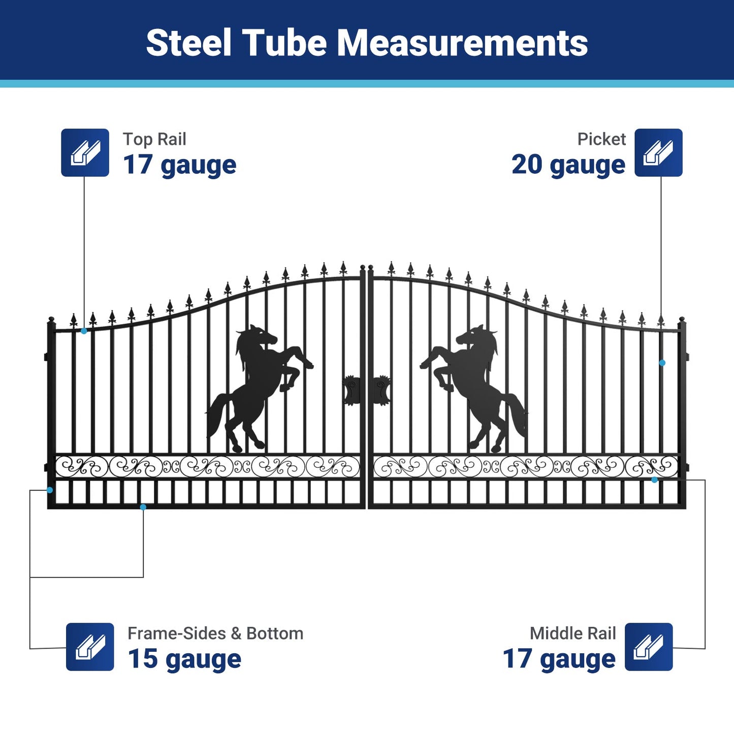 II000085 gate frame steel tube measurements#design_horse