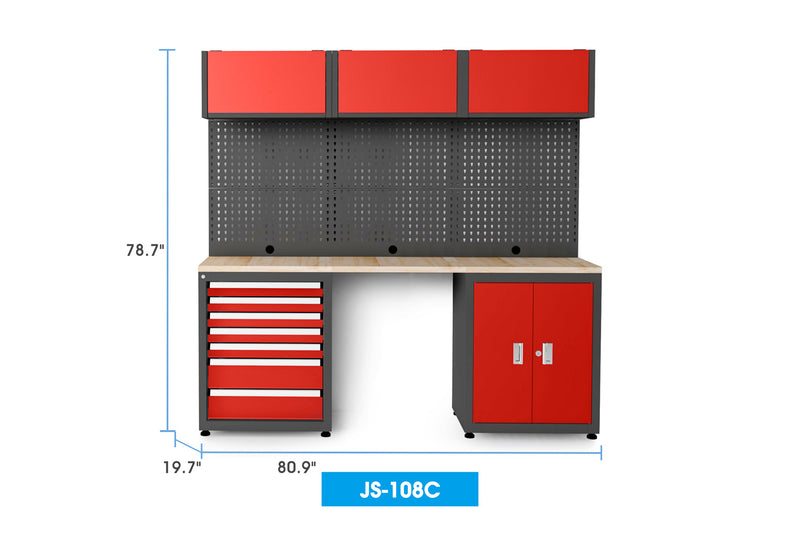 Chery Industrial 3-Piece Steel Workshop Cabinet System