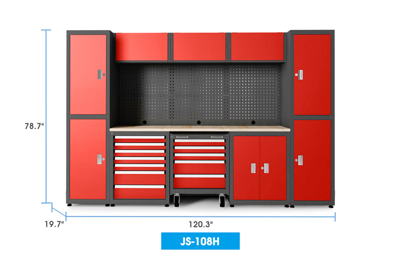 Ready-to-assemble Steel Garage Storage System 108H