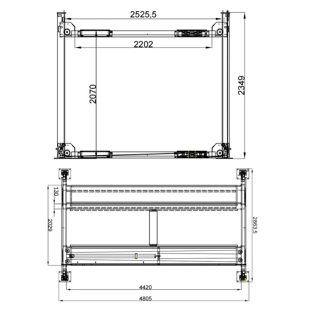 Heavy Duty 4 Post Car Lift | KT-4H950 | 9,500 Lbs Capacity | Self-Pickup In Texas