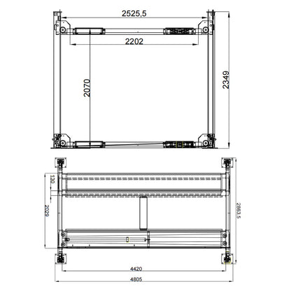 Heavy Duty 4 Post Car Lift | KT-4H950 | 9,500 Lbs Capacity | Self-Pickup In Texas