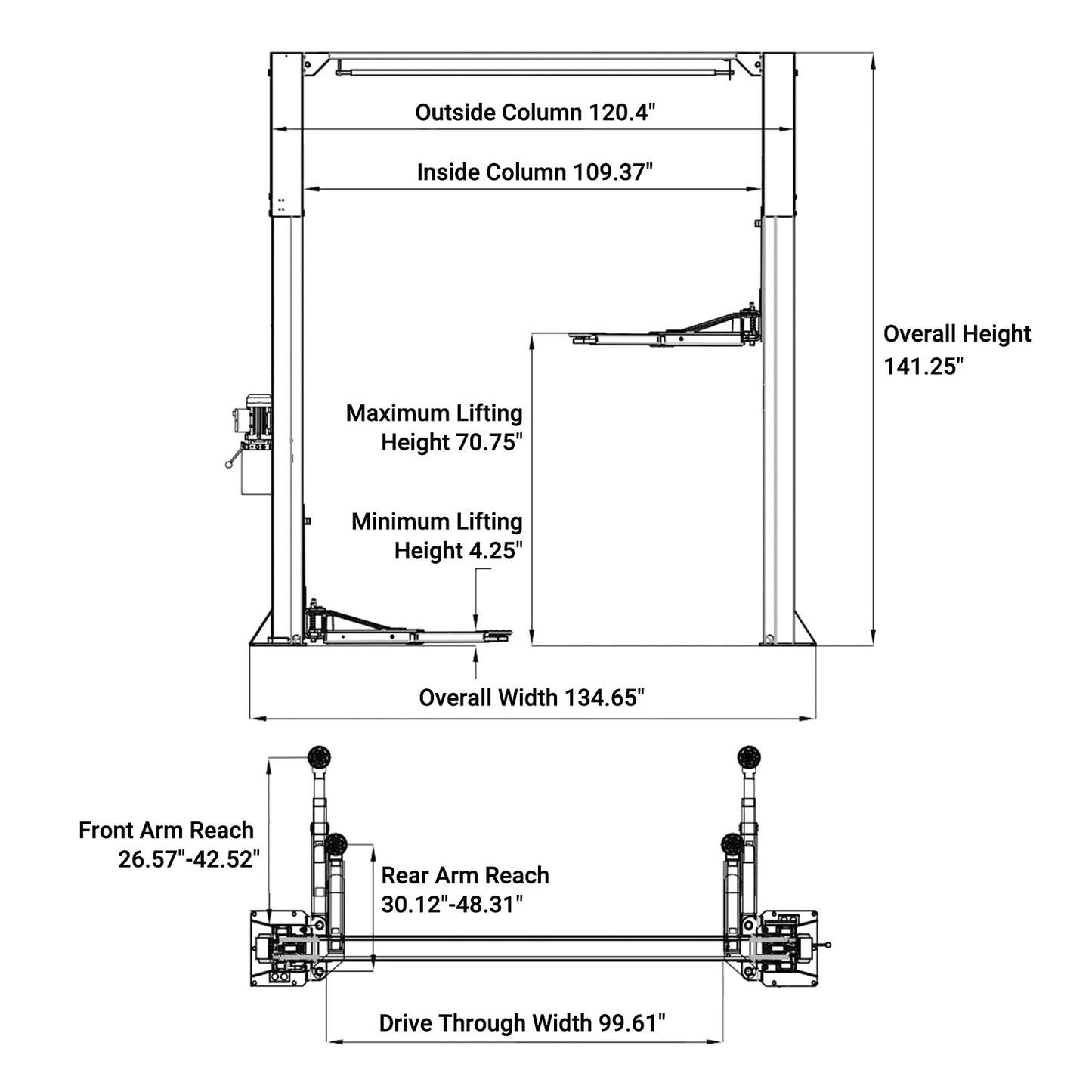 KT-AS110D dimensions