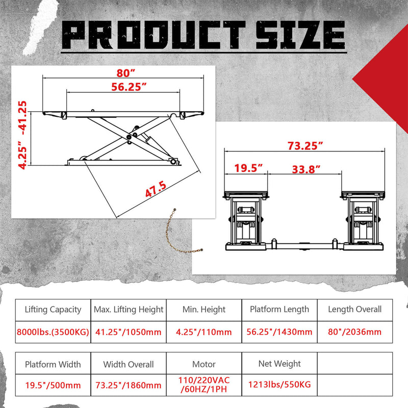 X80-Pneumatic Mid Rise Scissor Lift