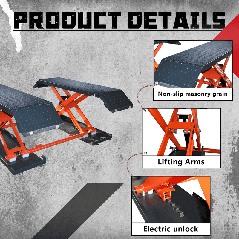 KT-X85 Mid-rise Scissor Lift (Two variations for voltage, 110v and 220v)