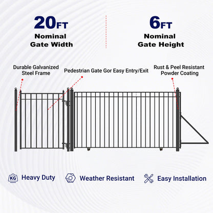 Key features of 20ft Aleko sliding driveway gate