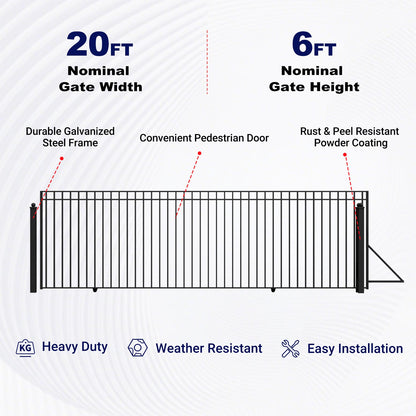 Key Features of 20 ft MADRID Style Sliding Driveway Gate