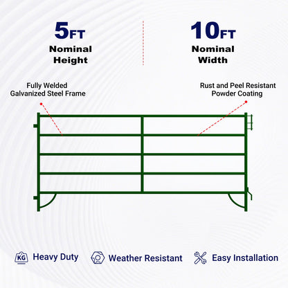 Key features of 10x5 ft Cattle Panels