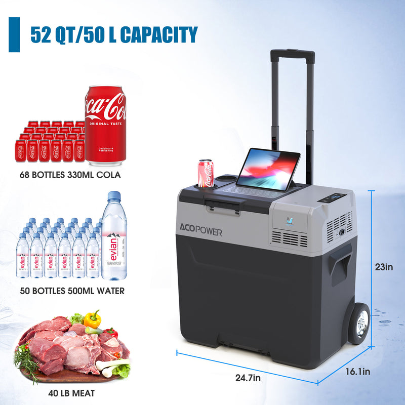 LionCooler Pro Portable Solar Fridge Freezer, 52 Quarts