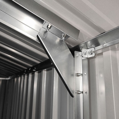 8x12 Ft Metal Storage Shed with Double Hinged Doors
