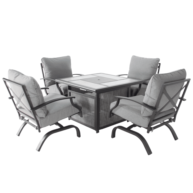 Chery Industrial Outdoor Patio Fire Pit Seating Set