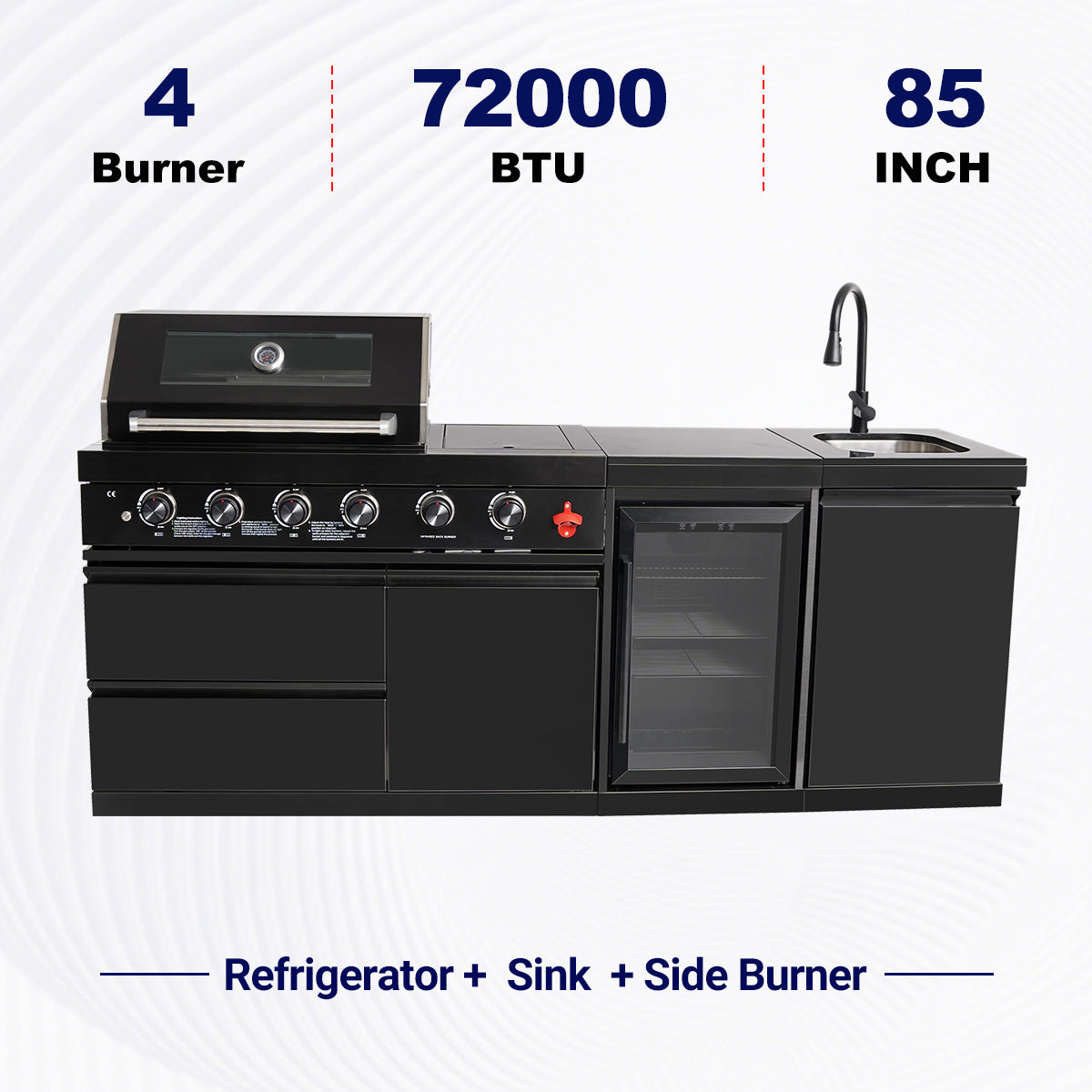 Outdoor kitchen island grill