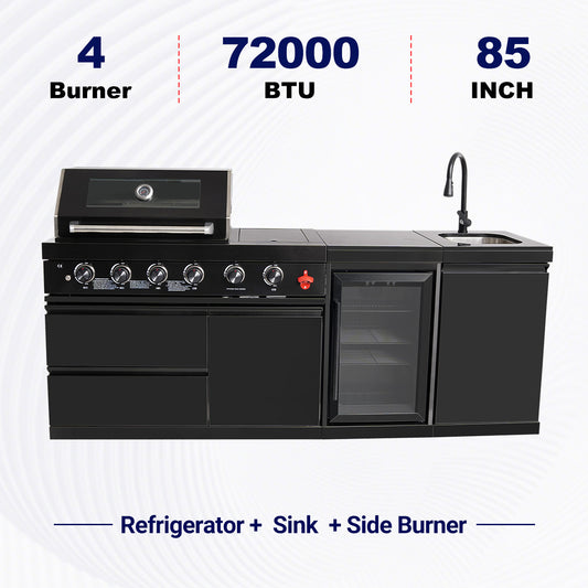 Outdoor kitchen island grill