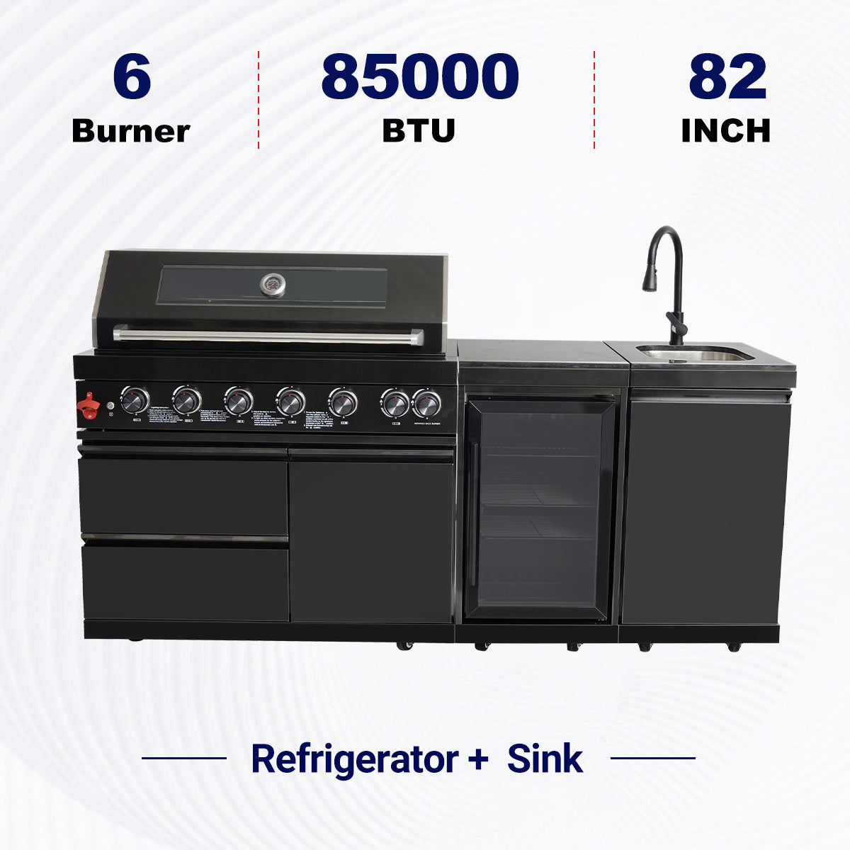 Outdoor kitchen island grill