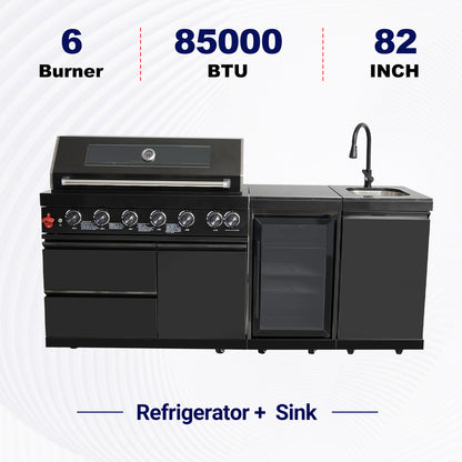 Outdoor kitchen island grill