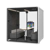 P6F Smart Privacy Meeting Pod – 6 Person Modular Office Booth