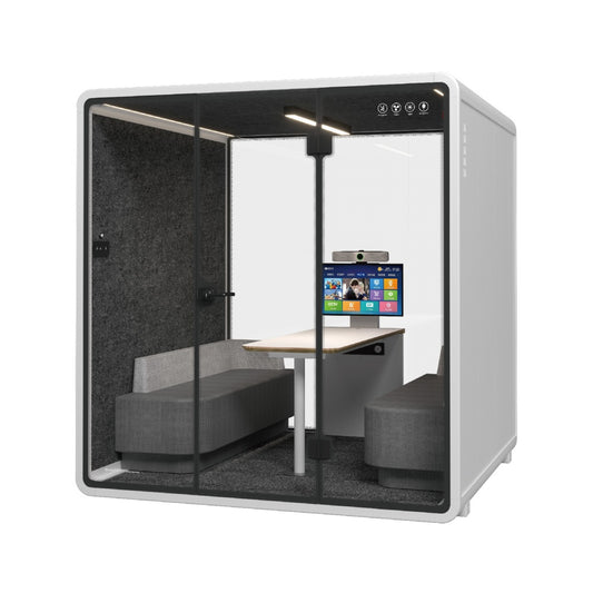 P6F Smart Privacy Meeting Pod – 6 Person Modular Office Booth