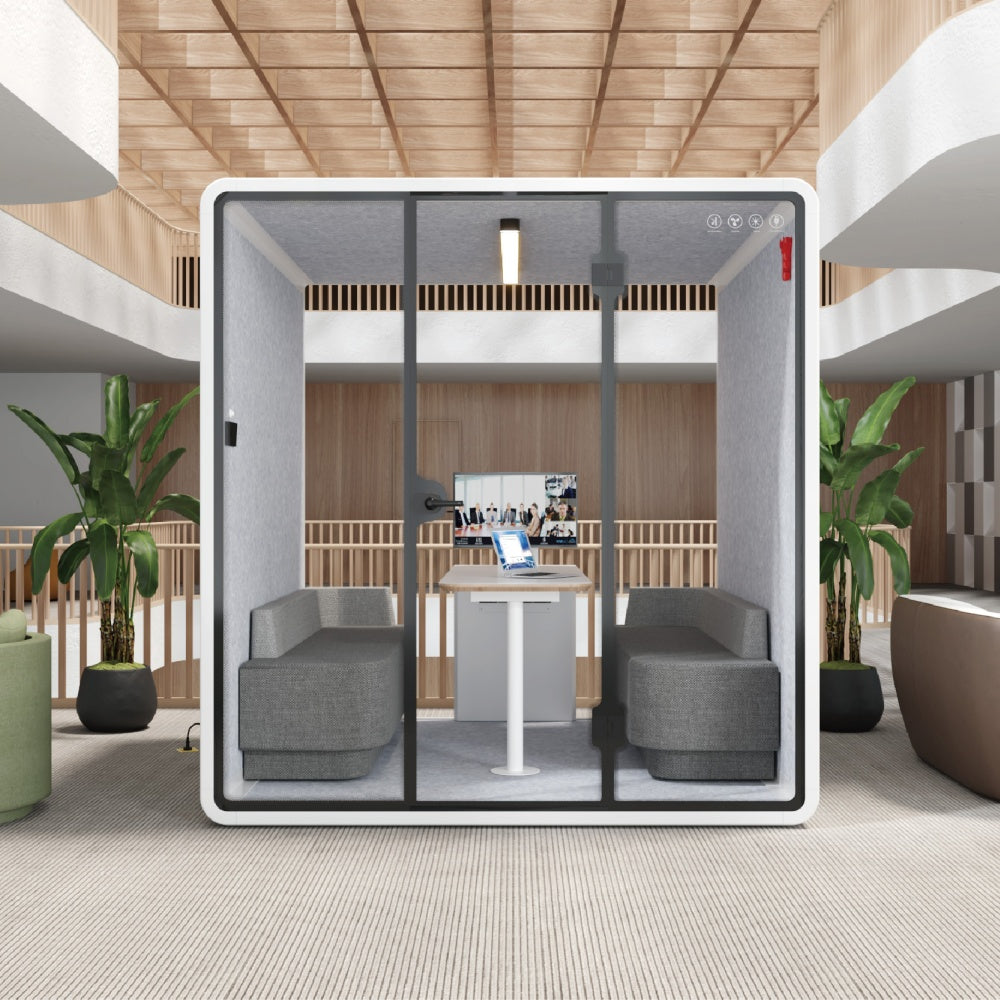 P6F Smart Privacy Meeting Pod – 6 Person Modular Office Booth