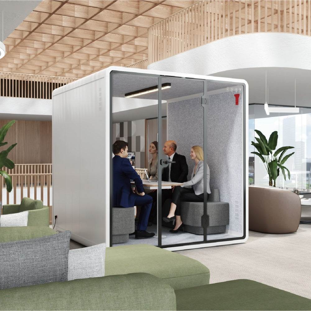 P6F Smart Privacy Meeting Pod – 6 Person Modular Office Booth