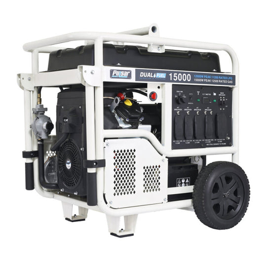 15,000 Watt Dual Fuel Portable Generator – 713cc V-Twin Engine, Electric Start