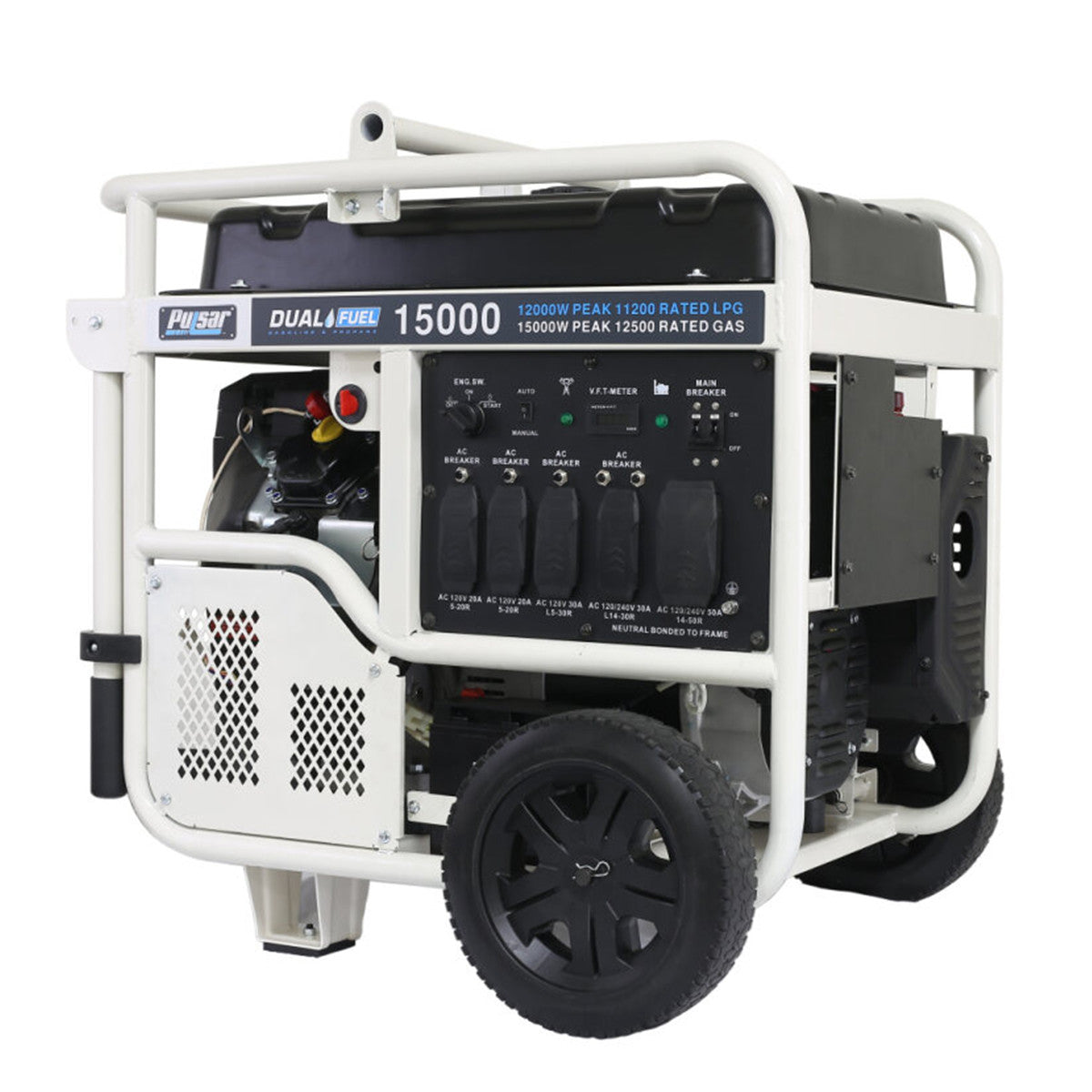 15,000 Watt Dual Fuel Portable Generator – 713cc V-Twin Engine, Electric Start