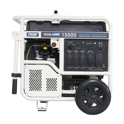 15,000 Watt Dual Fuel Portable Generator – 713cc V-Twin Engine, Electric Start