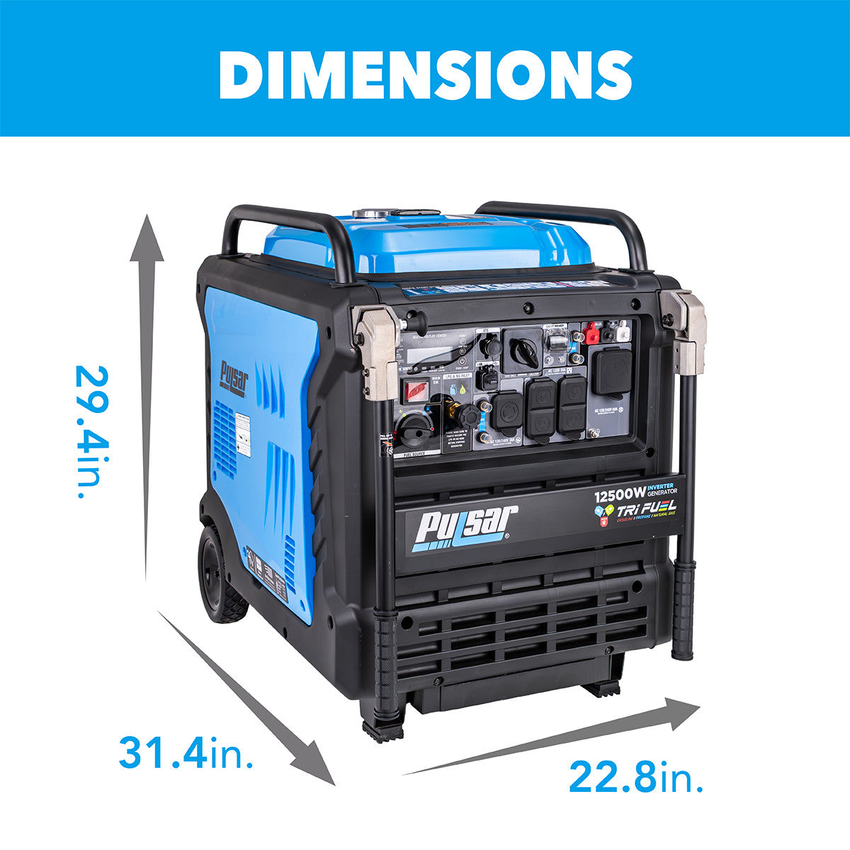 12,500 Watt Tri-Fuel Inverter Generator with CO Sentry
