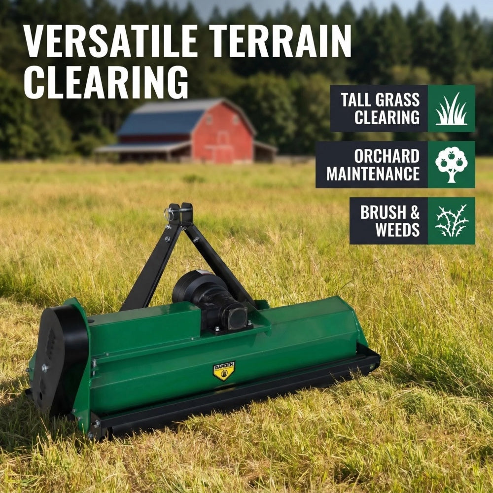 49" PTO Flail Mower for 20-30 HP Tractors, 540 RPM, Category 1 3-Point Hitch