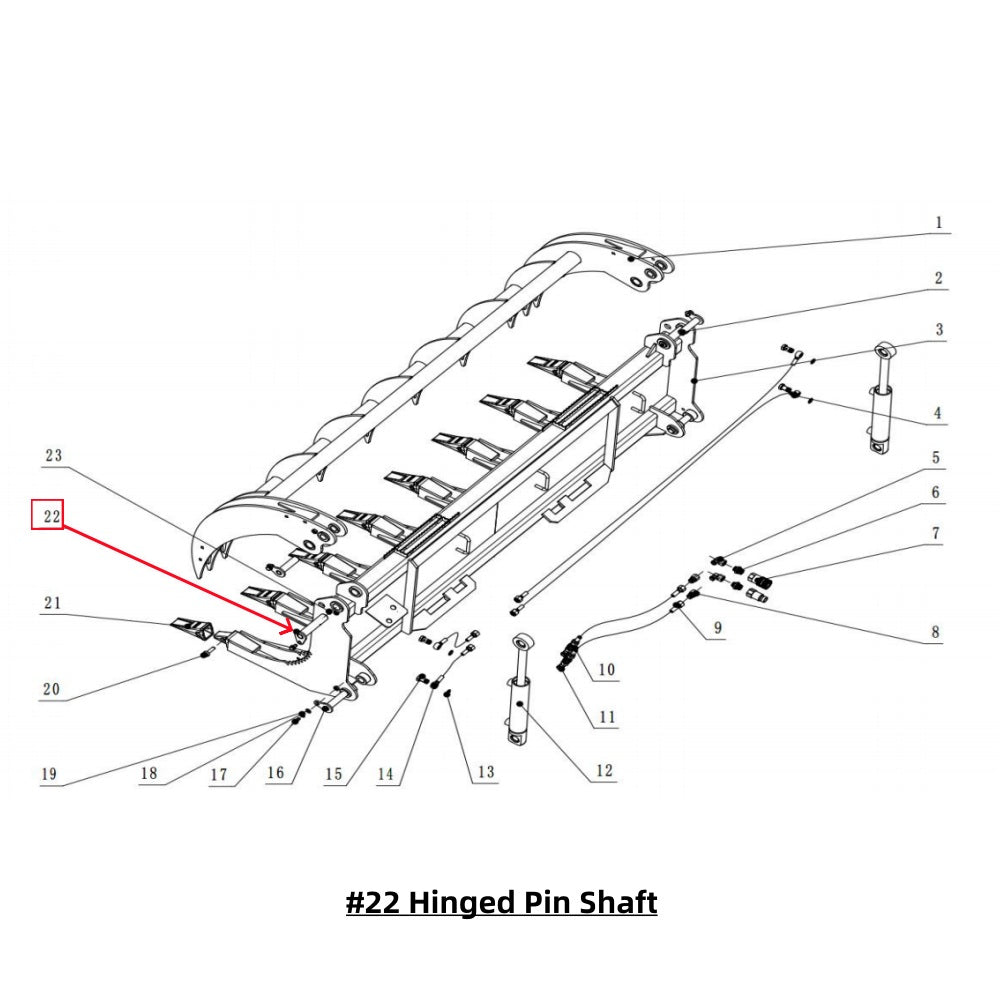 Parts for 78inch Root Grapple Rake#22 Hinged Pin Shaft