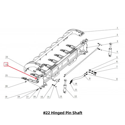 Parts for 78inch Root Grapple Rake#22 Hinged Pin Shaft