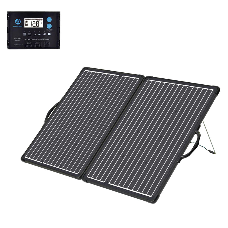 Plk 100W Portable Solar Panel Kit,Lightweight 20A Charge Controller