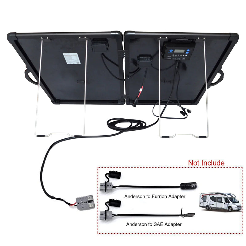 Plk 120W Portable Solar Panel Kit, Lightweight Briefcase with 20A