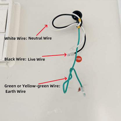 Wiring diagram with labeled wires on a white background
