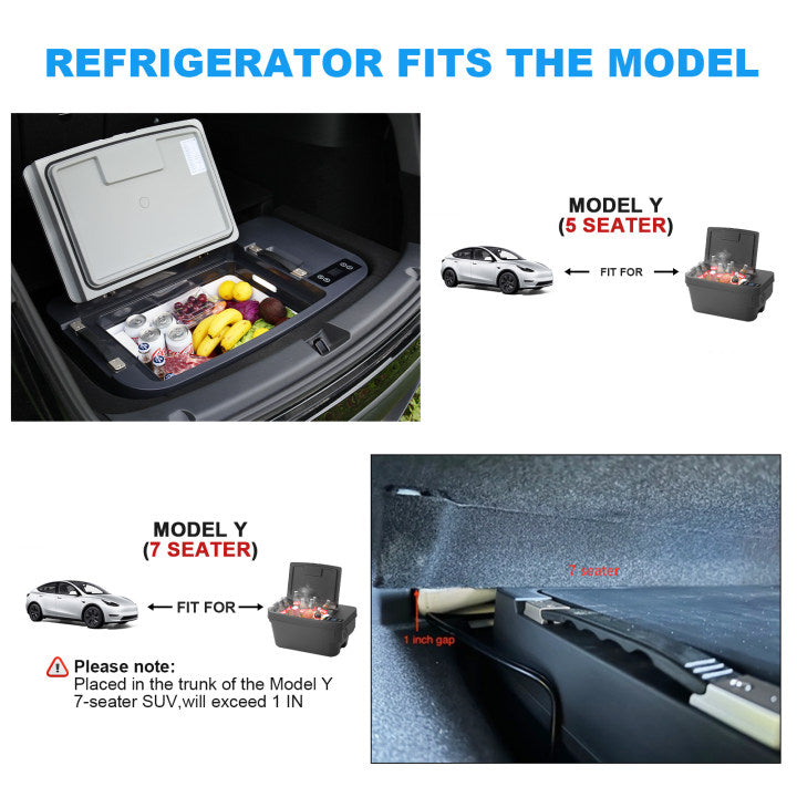 Portable freezer specially designed for Tesla Model Y
