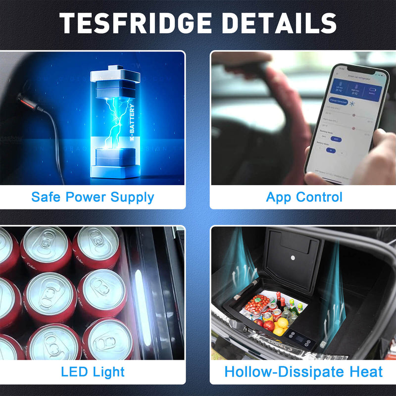 Portable freezer specially designed for Tesla Model Y