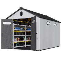 8x12 ft Resin Outdoor Storage Shed with Floor