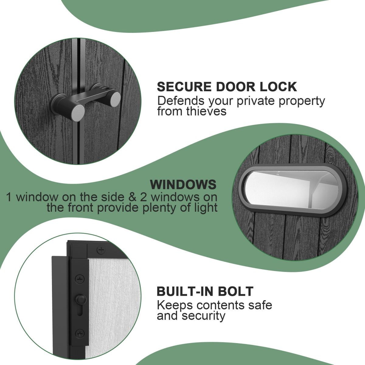 8x12 ft Resin Outdoor Storage Shed with Floor