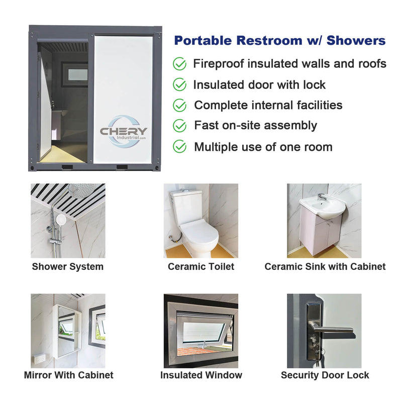  Portable Restroom w/ Showers