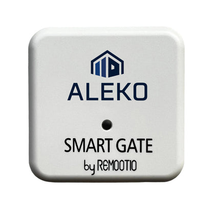 ALEKO Smart Gate device with Remootio branding on a white background