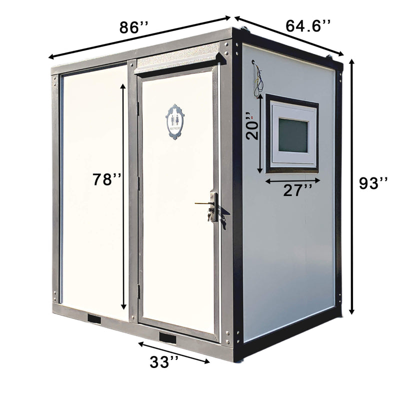 Bastone Portable Toilet with Shower Curtain Style