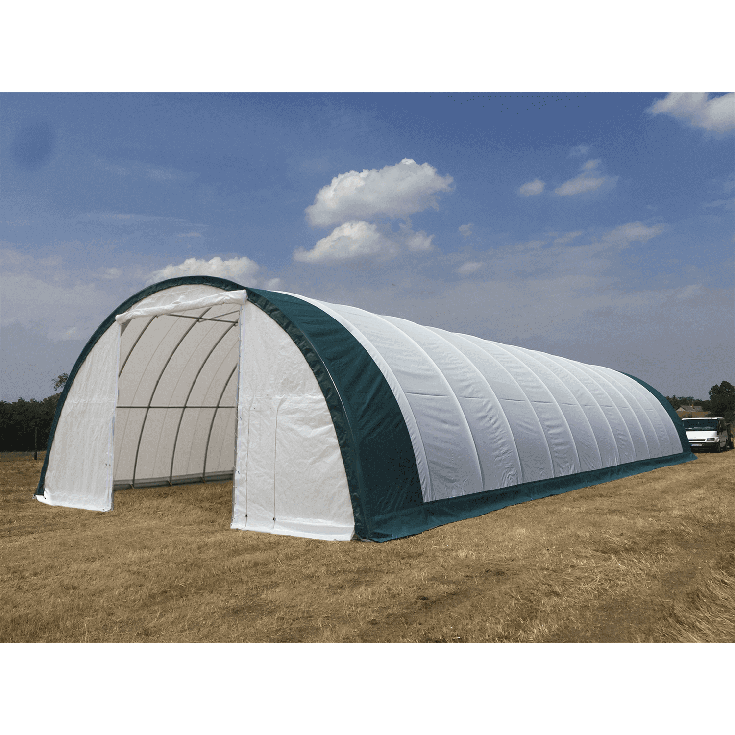 Gold Mountain Single Truss Arch Storage Shelter W30'xL85'xH15'