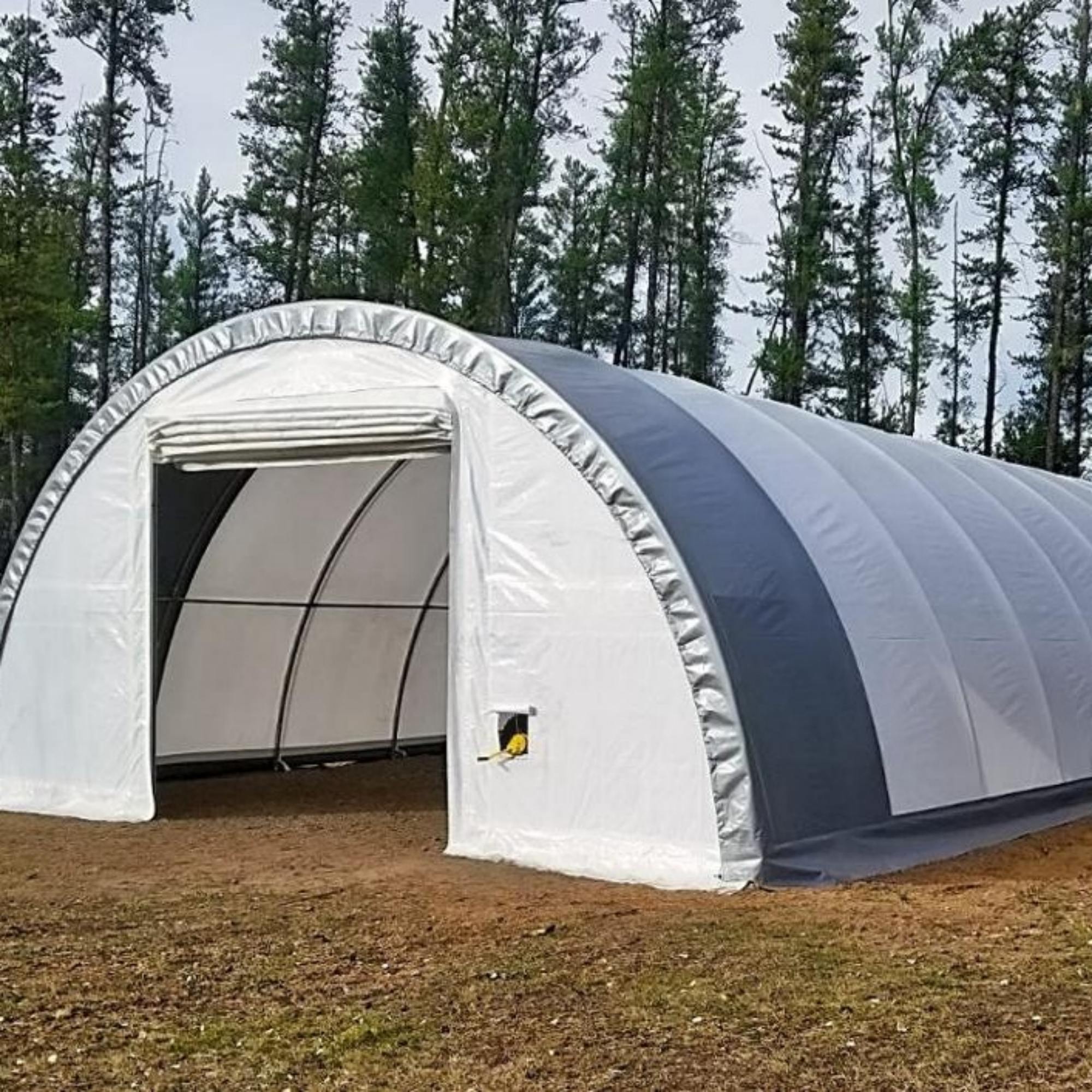 Gold Mountain Single Truss Arch Storage Shelter W30'xL65'xH15'