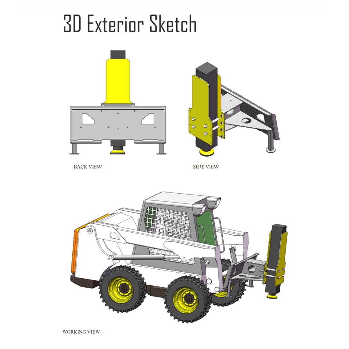 Skid steer post driver