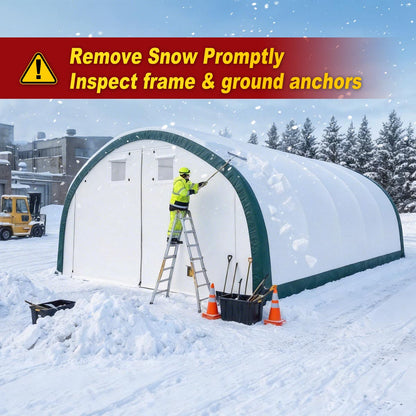 W20'xL30'xH12' Single Truss Storage Shelter, Reinforced Series