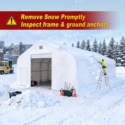 W70'xL120'xH28' Double Truss Storage Shelter