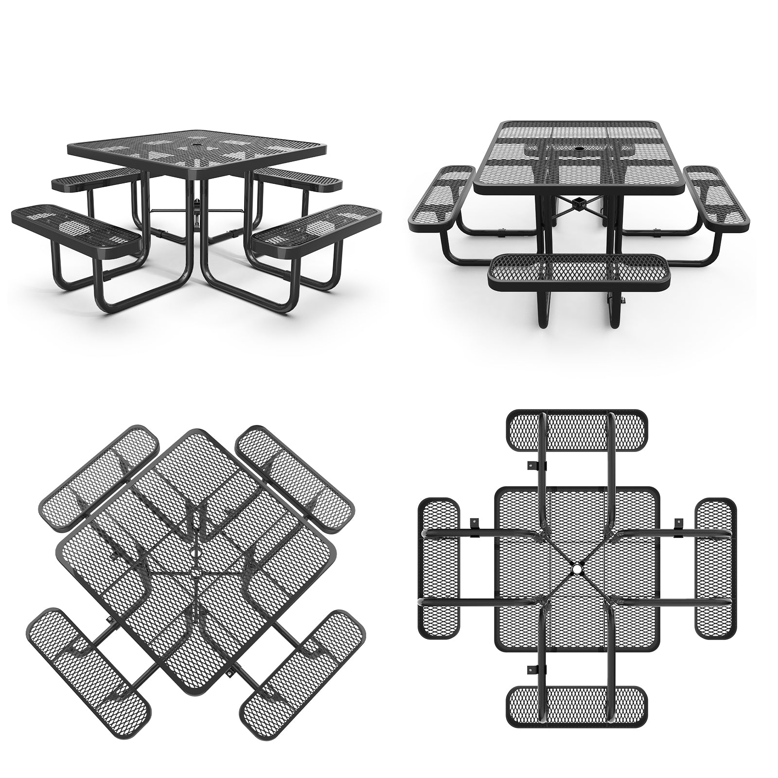 Square Metal Picnic Tables